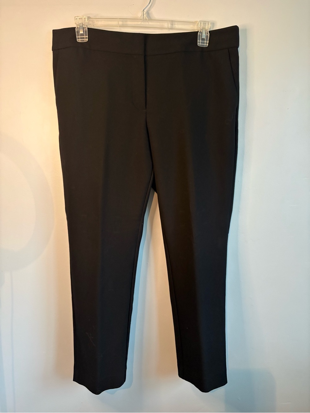 LOFT Black Straight-Leg Ponte Pants
